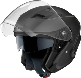 OUTSTAR - Smart Motorrad-Jethelm (ECE) - schwarz matt (M)