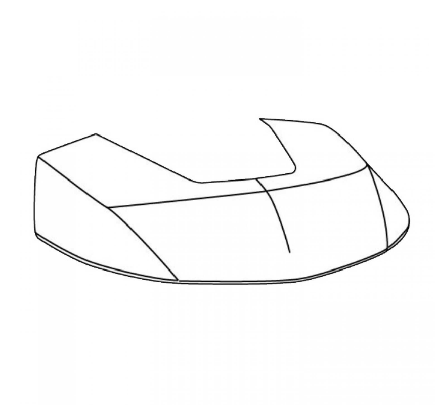 Topcase-Farbplatte BACCARA SCHWARZ