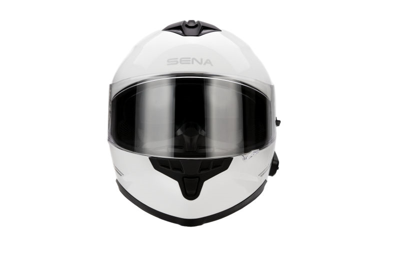 OUTRIDE - Smart Motorrad-Integralhelm (ECE) - weiss glänzend (S)