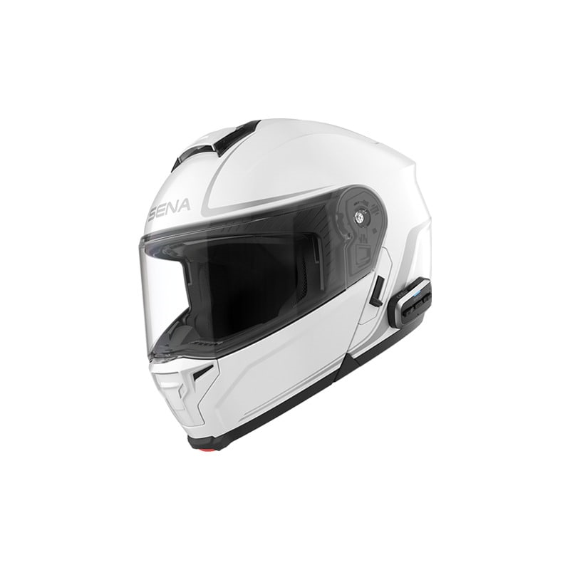 OUTRUSH 2 - Smart Motorrad-Klapphelm - weiss glanz (S) ECE 22.06