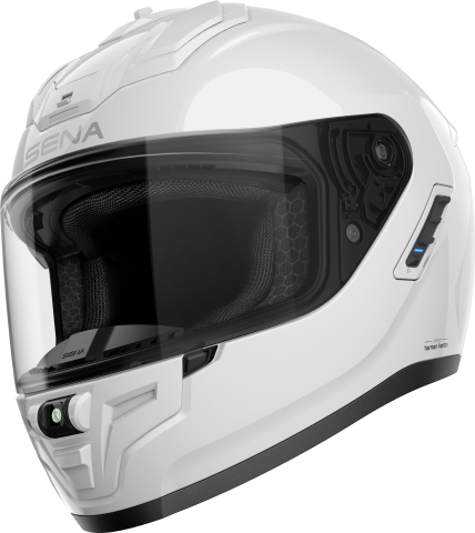 PHANTOM ANC - Smart Motorrad-Integralhelm - weiss glanz (M)