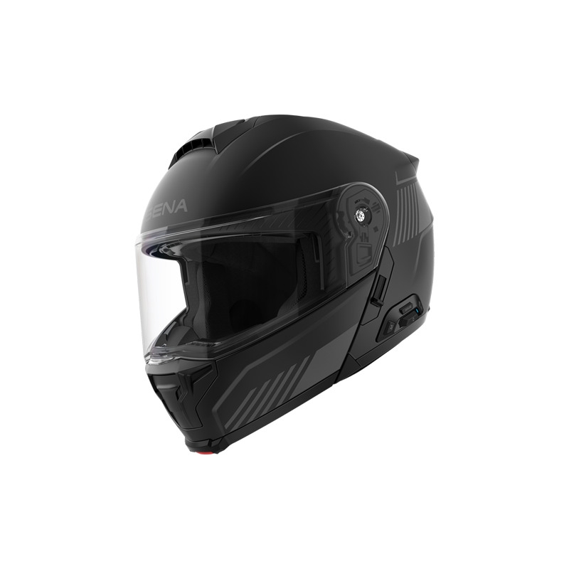 SPECTER - Smart Motorrad-Klapphelm - schwarz matt (S)