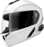 OUTRUSH R - Smart Motorrad-Klapphelm (ECE22.06) - weiss glanz (L)
