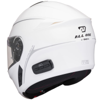 OUTRUSH R - Smart Motorrad-Klapphelm (ECE22.06) - weiss glanz (S)