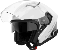 OUTSTAR 2 - Smart Motorrad-Jethelm - weiss glanz (S) ECE 22.06