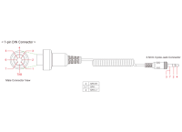SM10 - 3.5mm Stereokabel zu 7-Pin DIN Stecker