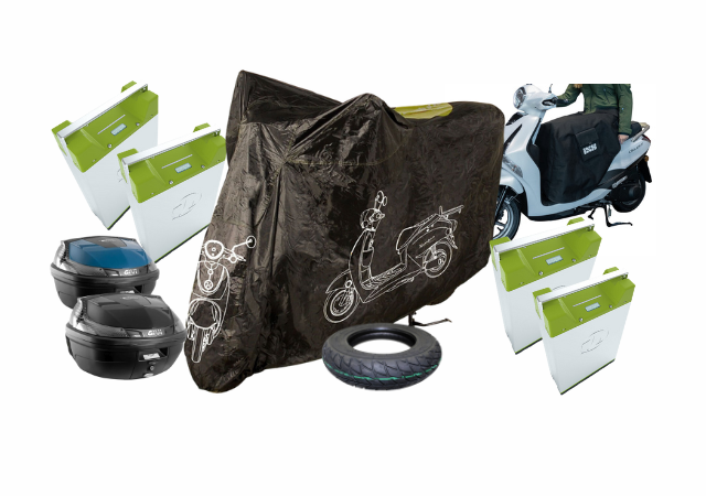 Entdecke das passende Zubehör für unsere Elektroroller Ray und Kumpan bei E-Performance.