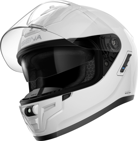 PHANTOM - Smart Motorrad-Integralhelm (ECE22.06) - weiss glanz (S)