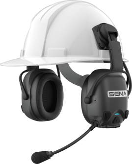 SENA CAST - Mesh Kapselgehörschutz mit Kommunikationssystem mit Montagebügeln für Schutzhelme