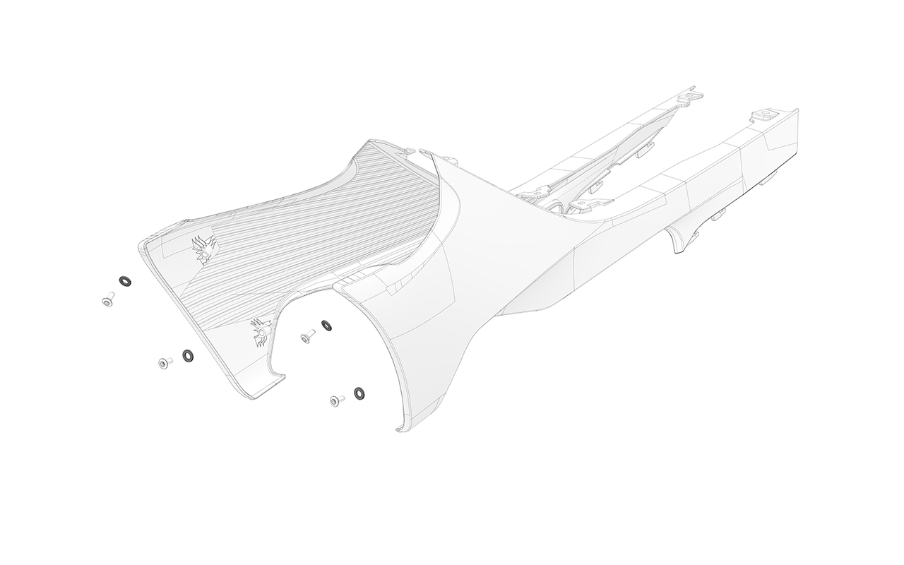 Abstandshalter (schwarz) für Schrauben Front-/Karbonspoiler