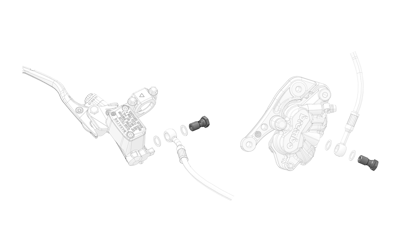 Komplette Vorderradbremsanlage