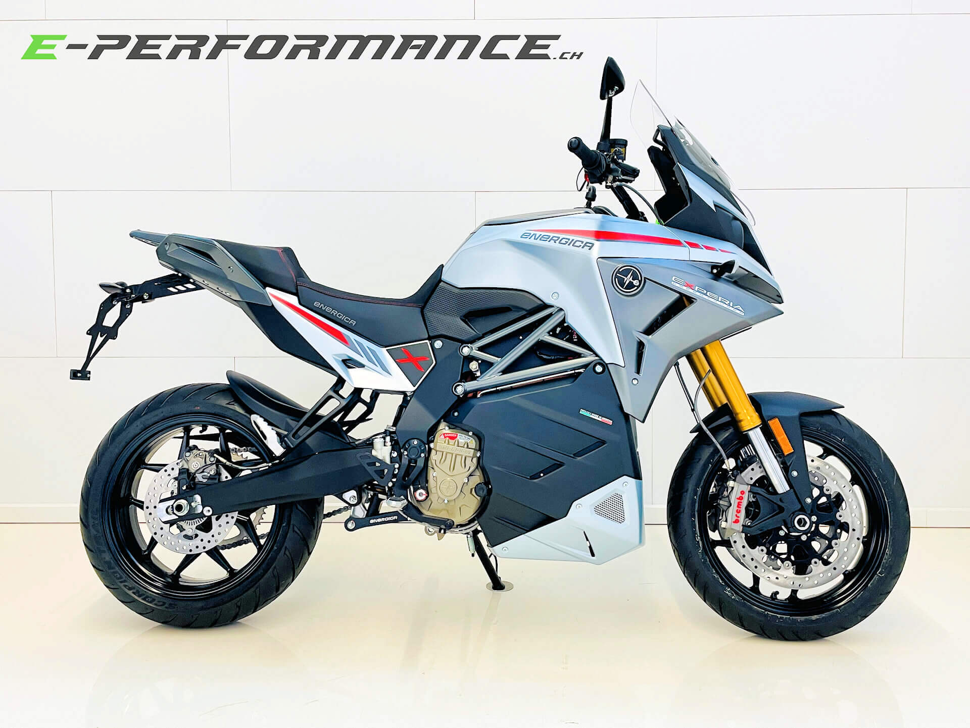 Energica EXPERIA - Trendfarbe BORMIO ICE: Probefahren und Kaufen bei E-Performance in der Schweiz